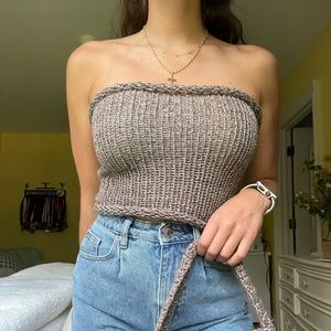 Knit tube top🤎